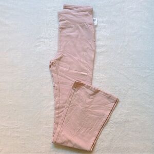 Kids Pink Glitter Flare Leggings